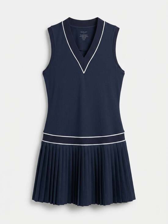 Varley Dresses & Skirts - Varley Jouri Court Sleeveless V-Neck Pleated Mini Dress